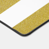 Gouden strepen, witte strepen, gestreept patroon bureaumat (Hoek)