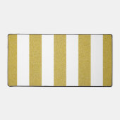 Gouden strepen, witte strepen, gestreept patroon bureaumat (Voorkant)