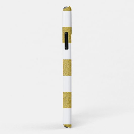 Gouden strepen, witte strepen, gestreept patroon Case-Mate iPhone case (Achterkant/rechts)