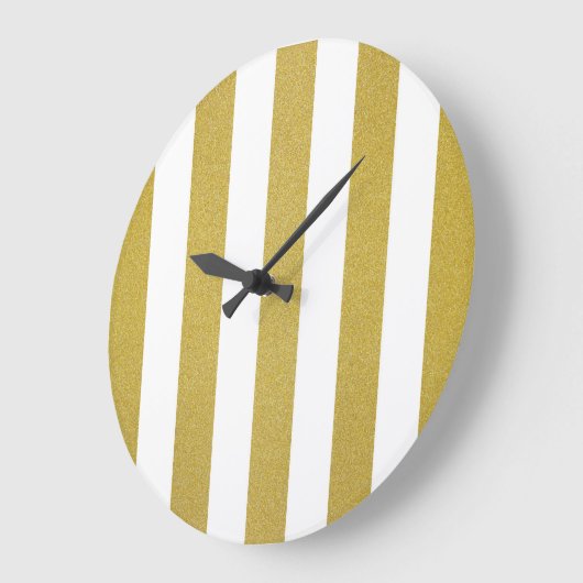 Gouden strepen, witte strepen, gestreept patroon grote klok (Hoek)
