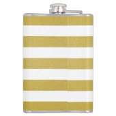 Gouden strepen, witte strepen, gestreept patroon heupfles (Achterkant)