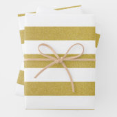 Gouden strepen, witte strepen, gestreept patroon inpakpapier vel (In situ)