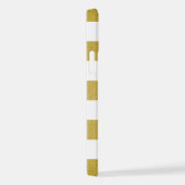 Gouden strepen, witte strepen, gestreept patroon iPhone hoesje (Rechterkant)
