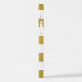 Gouden strepen, witte strepen, gestreept patroon iPhone hoesje (Linkerkant)