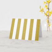 Gouden strepen, witte strepen, gestreept patroon kaart (Gele Bloem)