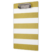 Gouden strepen, witte strepen, gestreept patroon klembord (Links)