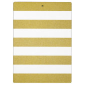 Gouden strepen, witte strepen, gestreept patroon klembord (Achterkant)
