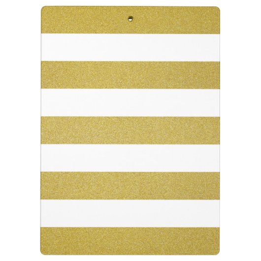 Gouden strepen, witte strepen, gestreept patroon klembord (Achterkant)