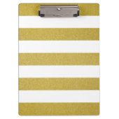 Gouden strepen, witte strepen, gestreept patroon klembord (Voorkant)