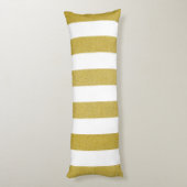 Gouden strepen, witte strepen, gestreept patroon lichaamskussen (Achterkant (Verticaal))