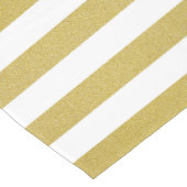 Gouden strepen, witte strepen, gestreept patroon medium tafelloper (Hoek)