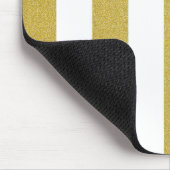 Gouden strepen, witte strepen, gestreept patroon muismat (Hoek)