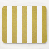 Gouden strepen, witte strepen, gestreept patroon muismat (Voorkant)