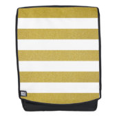 Gouden strepen, witte strepen, gestreept patroon rugtassen (Voorkant)