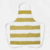 Gouden strepen, witte strepen, gestreept patroon schort (Voorkant)