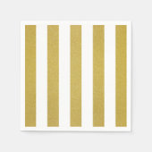 Gouden strepen, witte strepen, gestreept patroon servet (Voorkant)