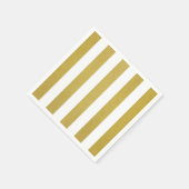 Gouden strepen, witte strepen, gestreept patroon servet (Hoek)