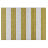 Gouden strepen, witte strepen, gestreept patroon snijplank (Voorkant)