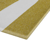 Gouden strepen, witte strepen, gestreept patroon snijplank (Hoek)