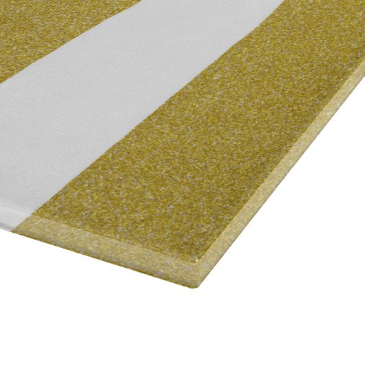 Gouden strepen, witte strepen, gestreept patroon snijplank (Hoek)