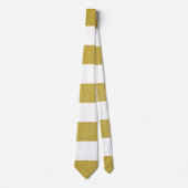 Gouden strepen, witte strepen, gestreept patroon stropdas (Voorkant)
