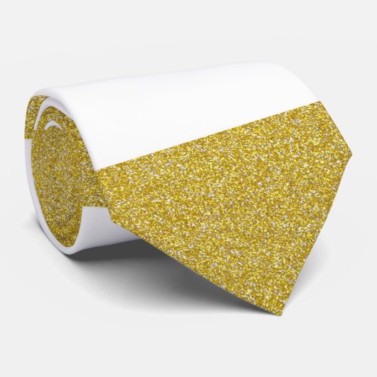 Gouden strepen, witte strepen, gestreept patroon stropdas (Opgerold)