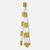 Gouden strepen, witte strepen, gestreept patroon stropdas (Achterkant)