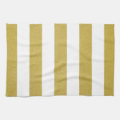 Gouden strepen, witte strepen, gestreept patroon theedoek (Horizontaal)