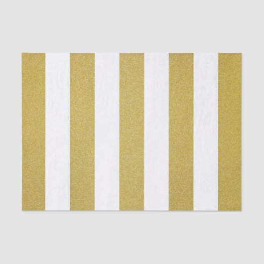 Gouden strepen, witte strepen, gestreept patroon tissuepapier (Voorkant)