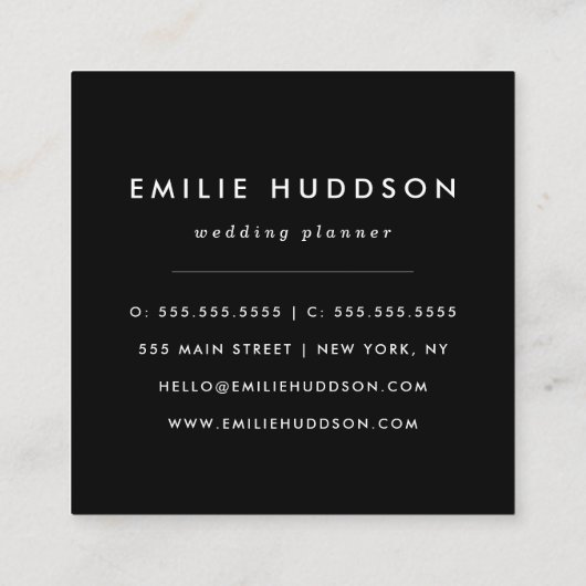 Gouden strepen, witte strepen, gestreept patroon vierkante visitekaartje (Achterkant)