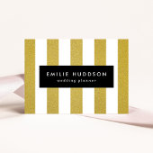 Gouden strepen, witte strepen, gestreept patroon visitekaartje