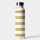 Gouden strepen, witte strepen, gestreept patroon waterfles (Rechts)