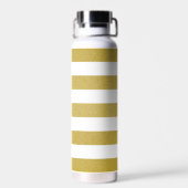 Gouden strepen, witte strepen, gestreept patroon waterfles (Achterkant)