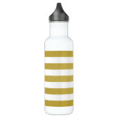 Gouden strepen, witte strepen, gestreept patroon waterfles  (Links)