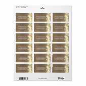 Gouden String Lights Chique Bruiloft Etiket (Full Sheet)