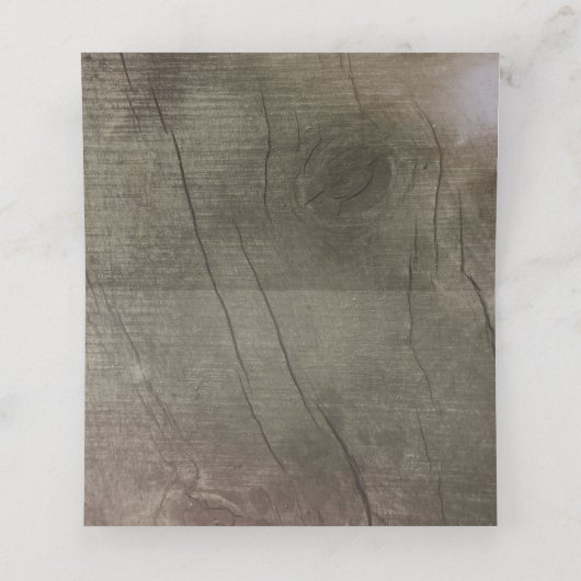 Gouden String Lights Rustieke Houten Schuur Bruilo Plaatskaartje (Binnenkant ongevouwen)