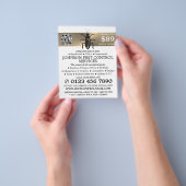 Gouden strook - Zwarte kakkerlak - ongediertebestr Flyer (Hand)