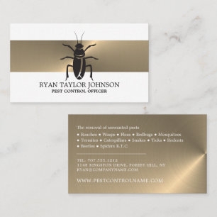 Gouden strook - Zwarte kakkerlak - ongediertebestr Visitekaartje