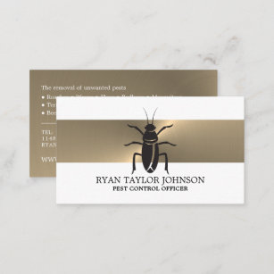 Gouden strook - Zwarte kakkerlak - ongediertebestr Visitekaartje