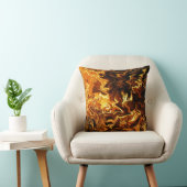 Gouden Stroom – Gesmolten Energie Kunst Kussen (Stoel)