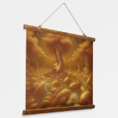 Gouden Stroom Hangend Wandkleed (Gebogen)