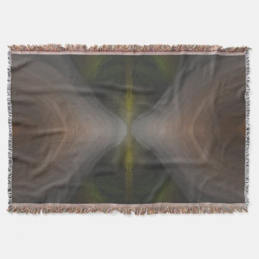 Gouden Stroom – Radiale Kleurverloop Kunst Deken (Voorkant)