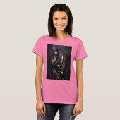 Gouden Stroom | Ultra 3D Abstracte Compositie T-shirt (Voorkant volledig)