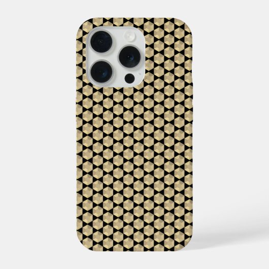 Gouden Stud Sequins Geometrie iPhone Hoesje (Achterkant)