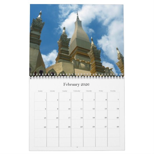 Gouden Stupa 2026 Kalender (Feb 2026)