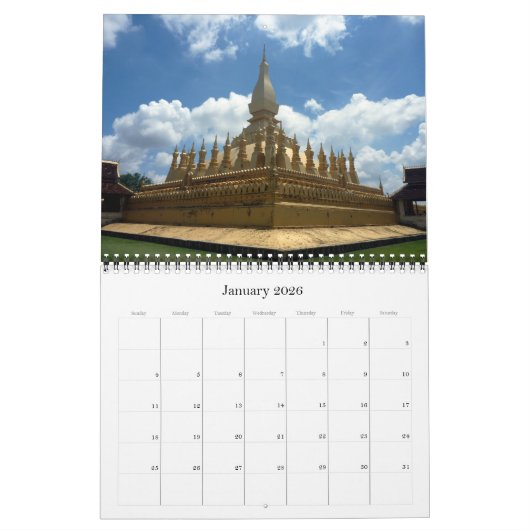 Gouden Stupa 2026 Kalender (Jan 2026)