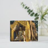 gouden stupa buddha briefkaart (Staand voorkant)