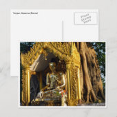 gouden stupa buddha briefkaart (Voorkant / Achterkant)