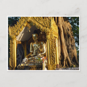 gouden stupa buddha briefkaart