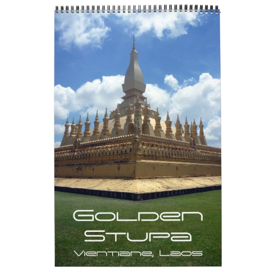 gouden stupa cambodia kalender (Hoes)